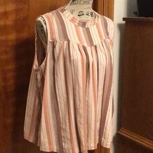 Sleeveless striped top